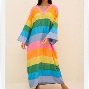 pitusa sequin rainbow kaftan